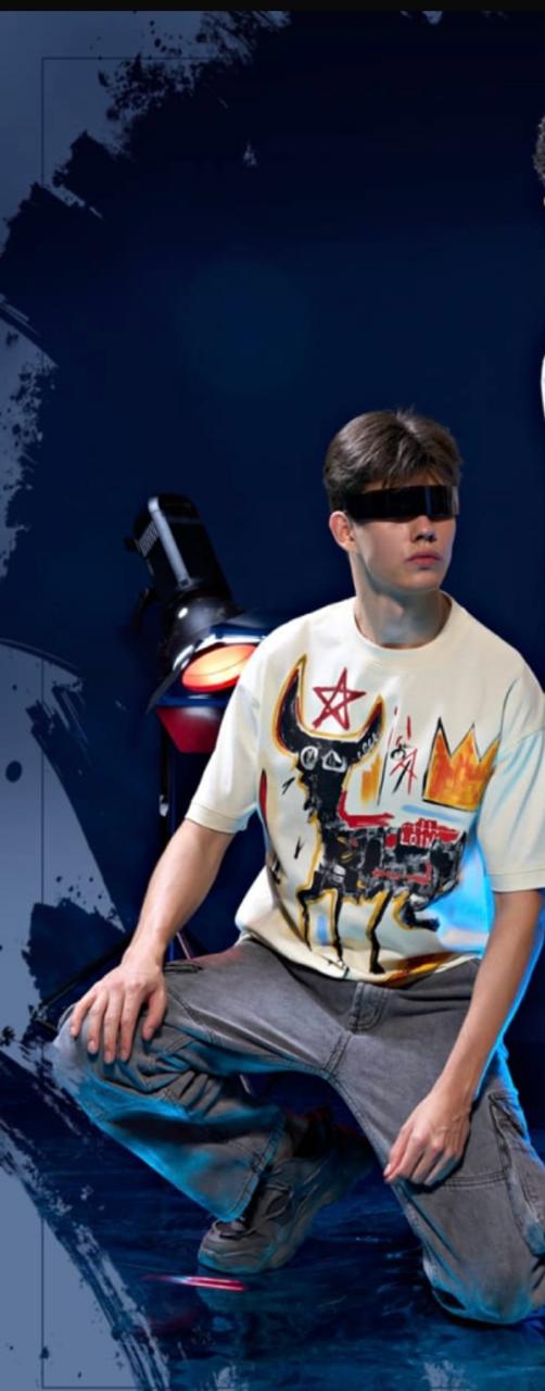 Oversized Chaos Lines T-Shirt